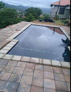 The pool work is done